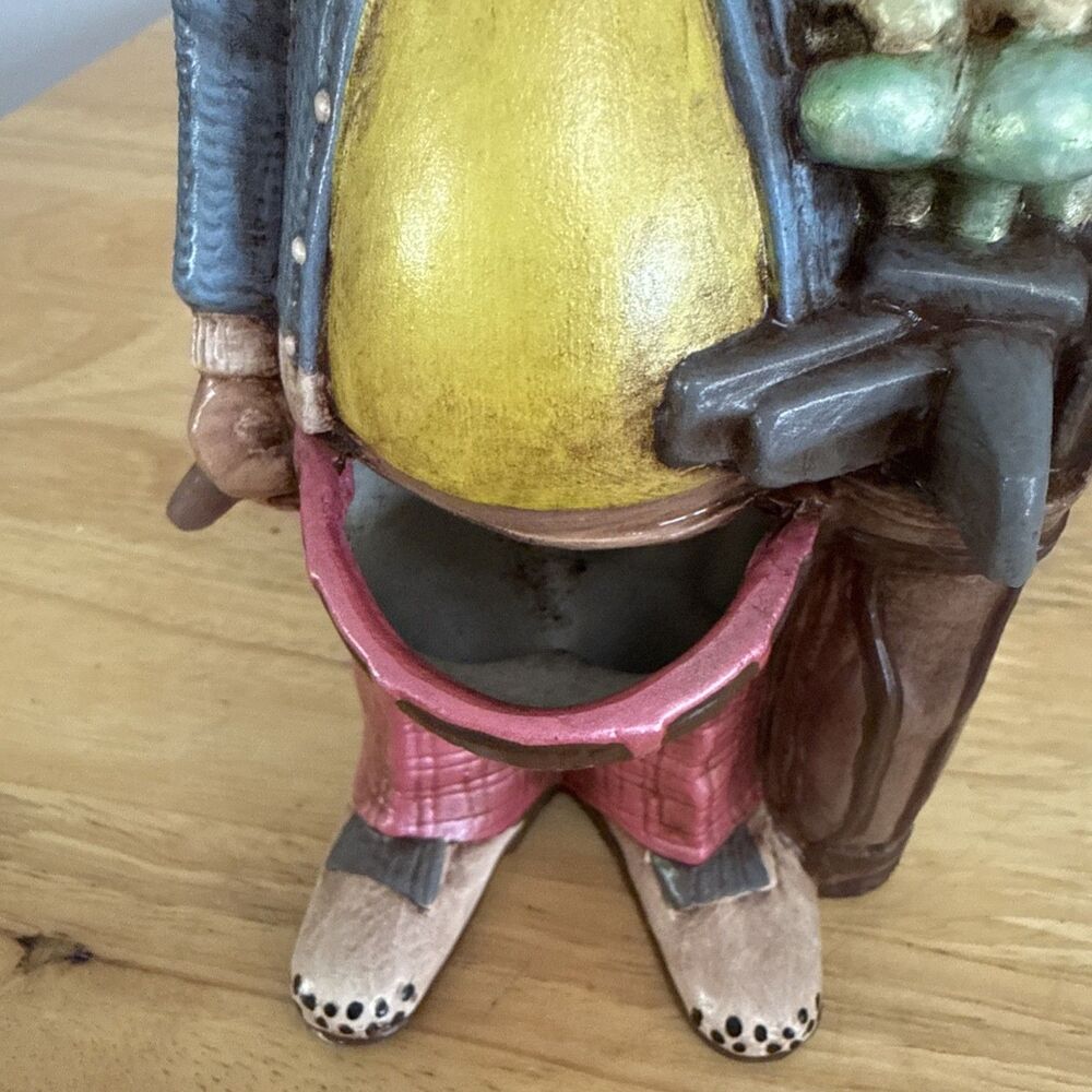 Golfer Old Man Planter 7.5” Potbelly Naughty Vintage 1980 Ceramic - Picture 8 of 9
